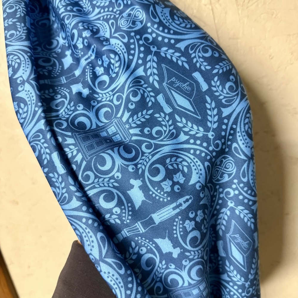 Doctor Who Blue Icon Print Lightweight Scarf TARDIS